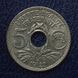 5 CENTIMES 1922 Lindauer Poissy petit module