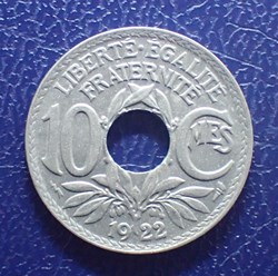 10 CENTIMES 1922 POISSY Lindauer