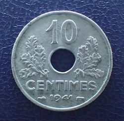 10 CENTIMES 1941 Grand module