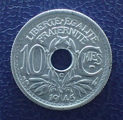 10 CENTIMES 1945c petit module