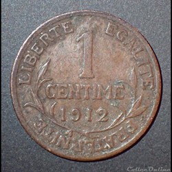 1 Centimes Daniel-Dupuis 1912