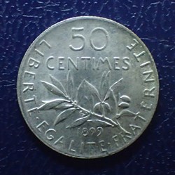 50 centimes 1899 Semeuse
