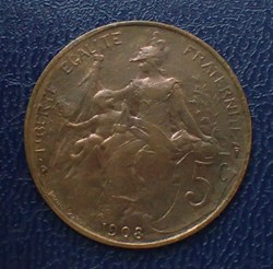 5 CENTIMES 1908 Daniel-Dupuis