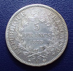 5  FRANCS HERCULE 1873 A