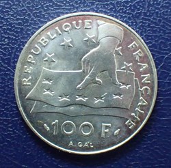 100 FRANCS 1991 Descartes mathématicien et philosophe