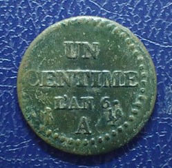 UN CENTIME Dupré  An 6A