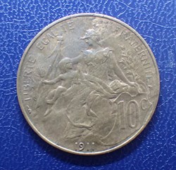 10 CENTIMES 1911 DUPUIS