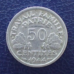 50 Centimes 1944 C Bazor