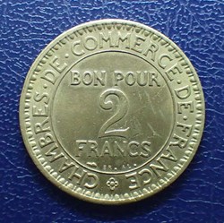 2 FRANCS 1925 Chambre de commerce cupro- aluminium