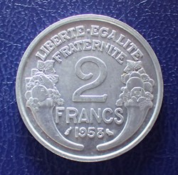 2 FRANCS 1958 Morlon chouette en aluminium