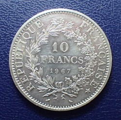 10 FRANCS 1967 Hercule accent