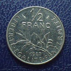 1/2 FRANCS 1987 Semeuse en nickel