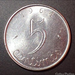 5 CENTIMES Epi 1964