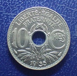 10 CENTIMES 1935  Lindauer