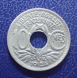 10 CENTIMES 1924 POISSY Lindauer