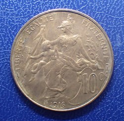 10 CENTIMES 1916 etoile DUPUIS