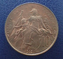 10 CENTIMES 1915 DUPUIS
