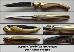Colibri - 11cm corne blonde et maillechort