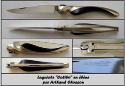 Colibri - 11cm ébène et maillechort