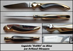 Colibri - 12cm ébène et laiton