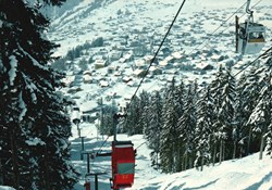 Verbier Station, Départ pour les champs de ski (#V024)