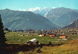 Verbier, station, église, Six Blanc, massif du Trient et Catogne (#V045)