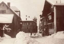 Pully, avenue du Prieuré sous la neige (#P028)