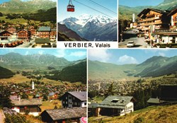 Verbier, carte avec 5 photos en été (#V108)