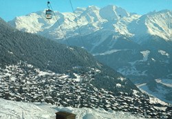 Verbier, télécabine de Savoleyres, station et Combins (#V093)