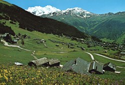 Verbier, vue de la station depuis les mayens du haut des Esserts (#V051)