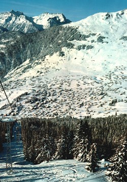 Verbier, station depuis les vieilles cabines des Ruinettes (#V128)