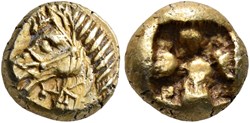 IONIE - INCERTAIN : Hemi-hecté - 1/12 stater - 600 à 550 avant J.-C.