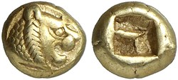 Royaume de Lydie : Hemi-hecté - 1/12 stater - 620 à 500 avant J.-C.