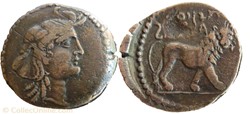 Demie unité de bronze - JUBA Ier (60-46 avant J.C.)