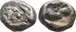 Royaume de Lydie - 1/12 Stater (série Lourde) Crésus (620-500 av. J.-C.) ou sous domination de Cyrus