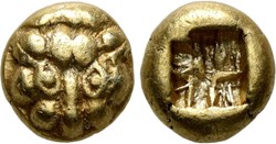 IONIE - INCERTAIN : hemi-hecte -1/12 stater - 600 à 550 av. J.-C.