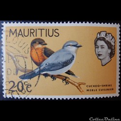 Maurice (île) 00272 Echenilleur de Maurice de 20c de 1965