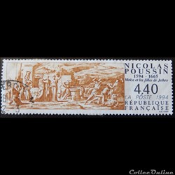 02896 Nicolas Poussin 1594-1665 «Moïse et les Filles de Jethro» 4F40