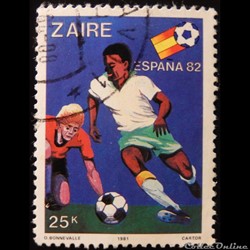 Zaire 01049 coupe du monde de football Espagne 1982 25K de 1981