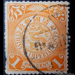 Chine impériale 00047 dragon 1cent de 1898