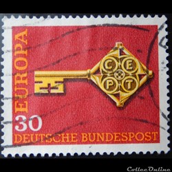 Allemagne RFA 00424 Europa CEPT, clé 30pf de 1968