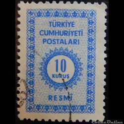 Turquie S0097 officiel outremer 10 kurus de 1965