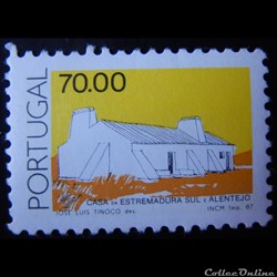 Portugal 01693 maison d'Estremadura 70$00 de 1987