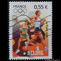 04223 Jeux Olympiques de Pékin 2008 Athlétisme et tennis 0.55€