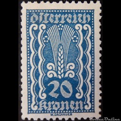 Autriche 00263 symbolisme : épi de maïs 20kr de 1922