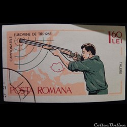 Roumanie 02131D Championnat d'Europe de tir 1.60 Lei de 1965