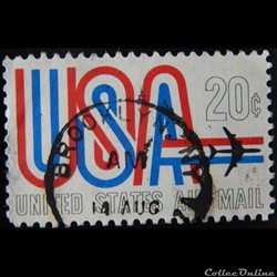 Etats Unis PA0071 USA et avion 21c de 1968