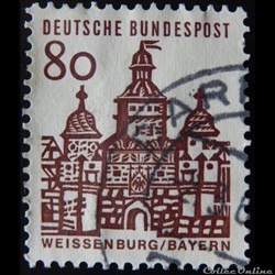 Allemagne RFA 00328 porte d'Ellinger, Weissenburg 80pf de 1964