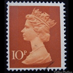 Royaume-Uni 00617 reine Elisabeth II 10p de 1971