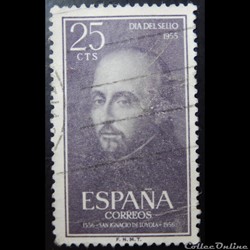 Espagne 00870 St Ignace de Loyola 25c de 1955